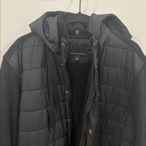 Banana Republic Men's Black Puffer Jacket